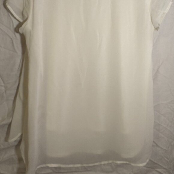 Cream Shear Ann Taylor  Blouse (M) - Picture 1 of 7